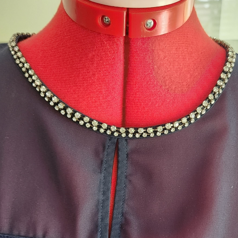 H&M Navy Top With Rinestones - Picture 6 of 7